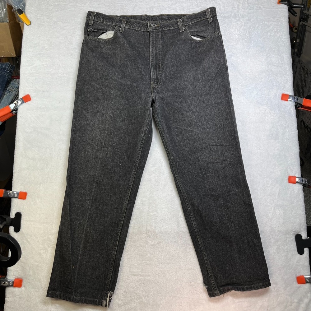Levi's Jeans Men's Charcoal‎ Denim Pockets Relaxed High Rise Zip Fly W41 - Flaws